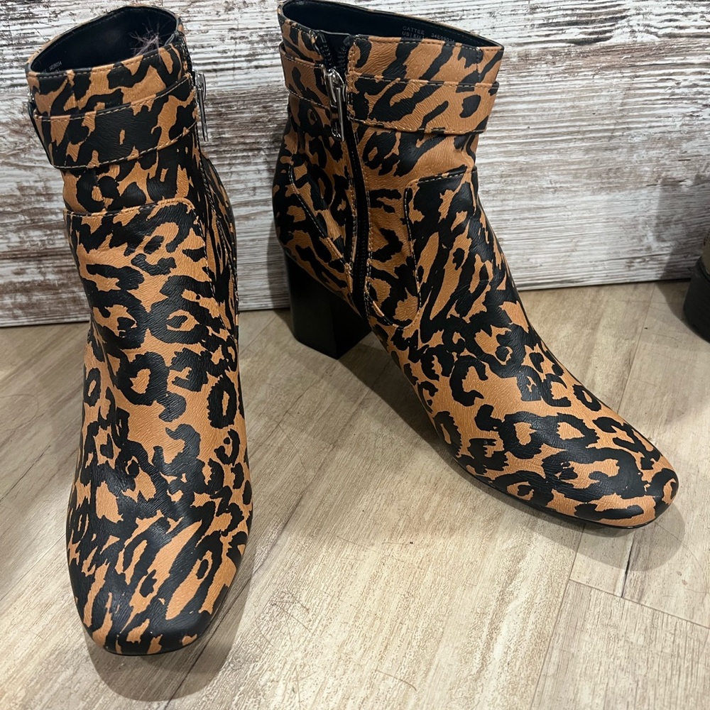 Calvin Klein Animal Print Ankle Boots